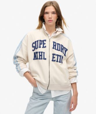 Sudadera holgada con cremallera y apliques de Athletic Essentials