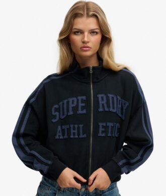 Sudadera holgada con cremallera y apliques de Athletic Essentials