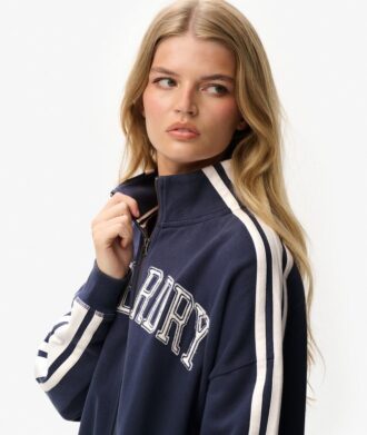 Sudadera holgada con cremallera y apliques de Athletic Essentials