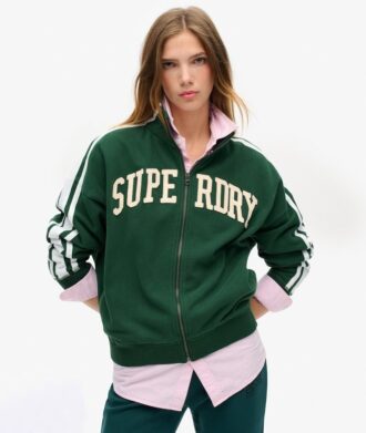 Sudadera holgada con cremallera y apliques de Athletic Essentials