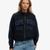 Sudadera holgada con cremallera y apliques de Athletic Essentials