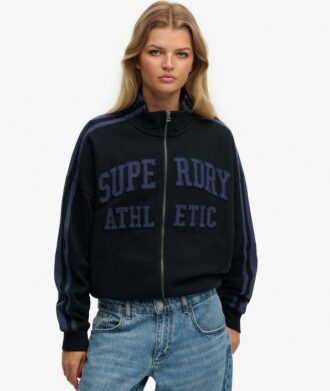 Sudadera holgada con cremallera y apliques de Athletic Essentials