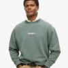 Sudadera holgada con gráfico de micrologotipo
