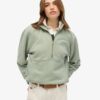 Sudadera oversize con media cremallera y logotipo Essential