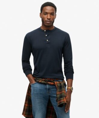 The Merchant Store – Camiseta Henley de jersey