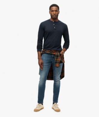The Merchant Store – Camiseta Henley de jersey