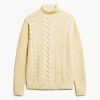 The Merchant Store – Jersey de cuello alto con trenzado