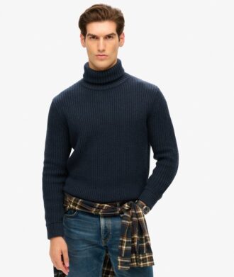 The Merchant Store – Jersey de cuello alto texturizado