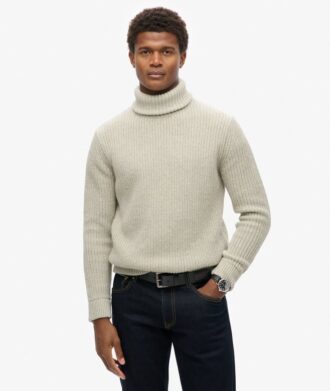 The Merchant Store – Jersey de cuello alto texturizado