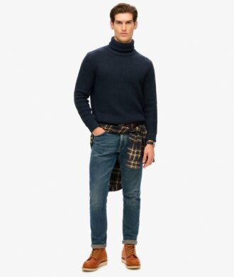 The Merchant Store – Jersey de cuello alto texturizado