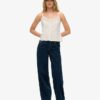 Top camisero con botones de encaje