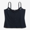 Top camisero con botones de encaje