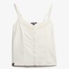 Top camisero con botones de encaje