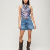 Top con cuello vuelto y tirantes con lentejuelas