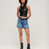 Top con cuello vuelto y tirantes con lentejuelas