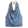 Top con cuello vuelto y tirantes con lentejuelas