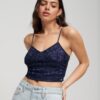 Top corsé con bordado floral Top corsé con bordado floral