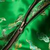 Top corsé con bordado floral de satén