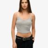 Top corto con tirantes y ribete de encaje de Athletic Essentials