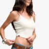 Top corto con tirantes y ribete de encaje de Athletic Essentials
