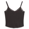 Top corto con tirantes y ribete de encaje de Athletic Essentials