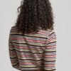 Top corto de manga larga con rayas Vintage de Organic Cotton