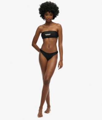Top de bikini bandeau con logotipo