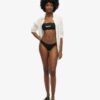 Top de bikini bandeau con logotipo