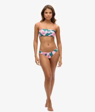 Top de bikini bandeau tropical