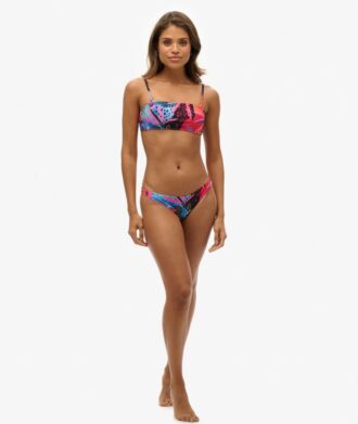 Top de bikini bandeau tropical