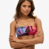 Top de bikini bandeau tropical