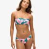 Top de bikini bandeau tropical
