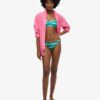 Top de bikini reciclado con estampado tie-dye