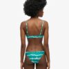 Top de bikini reciclado con estampado tie-dye
