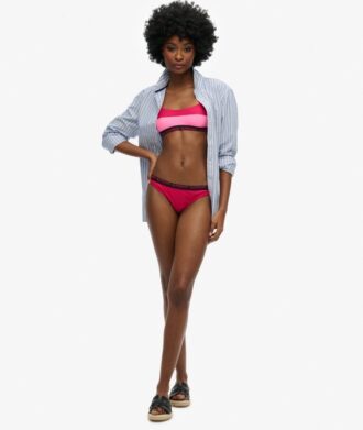 Top de bikini tipo bralette elástico