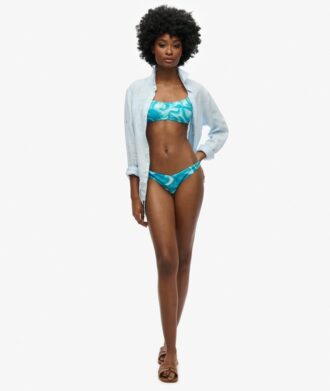 Top de bikini tipo bralette estampado