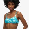 Top de bikini tipo bralette estampado