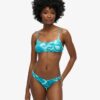 Top de bikini tipo bralette estampado