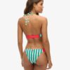 Top de bikini triangular a rayas