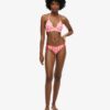 Top de bikini triangular a rayas