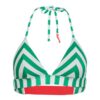 Top de bikini triangular a rayas