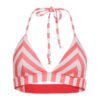 Top de bikini triangular a rayas