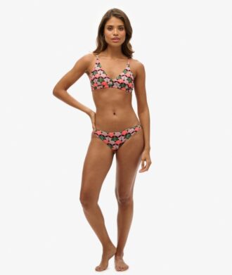Top de bikini triangular con espalda cruzada