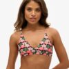 Top de bikini triangular con espalda cruzada