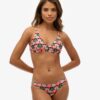 Top de bikini triangular con espalda cruzada