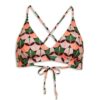 Top de bikini triangular con espalda cruzada