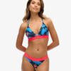 Top de bikini triangular con logotipo