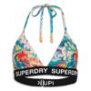 Top de bikini triangular con logotipo