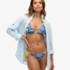 Top de bikini triangular con tiras