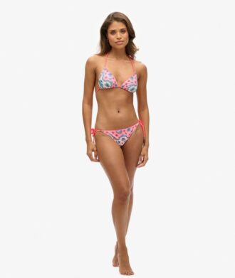 Top de bikini triangular con tiras